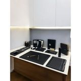 Eren Ofis Kişiye Özel Isimli Komple Deri Lüx Ofis Aksesuar Seti Ofis Hediyesi - Siyah