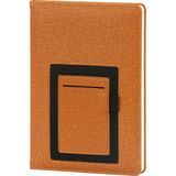 Eren Ofis Notebook 15X21 Cep Telefon Bölmeli Termo Deri Kanguru Model Defter - Taba