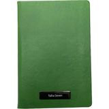 Eren Ofis Notebook Termo Deri 15X21 Kenar Boyalı Çizgili Lastikli Çizgili Defter - Kişiye Özel Isimli Hediye - 3BP-Yeşil