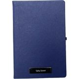 Eren Ofis Notebook Termo Deri 15X21 Kenar Boyalı Çizgili Lastikli Çizgili Defter - Kişiye Özel Isimli Hediye - Adrenalin Mavi