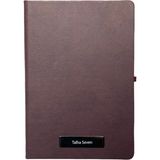 Eren Ofis Notebook Termo Deri 15X21 Kenar Boyalı Çizgili Lastikli Çizgili Defter - Kişiye Özel Isimli Hediye - Bordo
