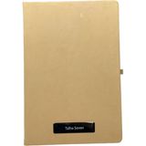 Eren Ofis Notebook Termo Deri 15X21 Kenar Boyalı Çizgili Lastikli Çizgili Defter - Kişiye Özel Isimli Hediye - Sütlü Kahve