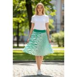 Eren Style Düz Altı Kısa Etek(95 Cm)-(38-52) - Mint Yeşili - Standart