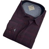 Eren Style Kışlık Pamuklu Flanel Kumaş Uzun Kollu Erkek Gömlek (Regular Kalıp) - 5XL - Mavi