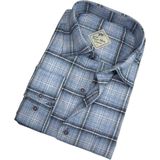Eren Style Kışlık Pamuklu Flanel Kumaş Uzun Kollu Erkek Gömlek (Regular Kalıp) - Mavi
