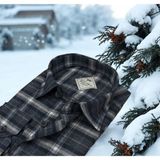 Eren Style Kışlık Pamuklu Flanel Uzun Kollu Erkek Gömlek (Regular Kalıp) - Antrasit