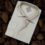 Eren Style Kışlık Pamuklu Oxford Uzun Kollu Erkek Gömlek (Regular Kalıp) - 3XL - Krem