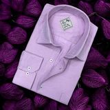 Eren Style Kışlık Pamuklu Oxford Uzun Kollu Erkek Gömlek (Regular Kalıp) - XL - Lila