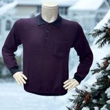 Eren Style Kışlık Pamuklu Selanik Örgü Uzun Kollu Erkek-Kadın Sweatshirt (Regular Kalıp) - 2XL - Mor
