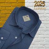 Eren Style Kışlık Pamuklu Uzun Kollu Erkek Gömlek (Regular Kalıp) - 3XL - Lacivert