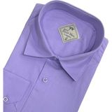 Eren Style Klasik %100 Cotton Uzun Kollu Terletmeyen Kışlık Flanel Kumaş Mor Gömlek (Regular Kalıp)