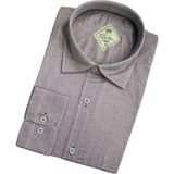 Eren Style Linen Keten Klasik %100 Cotton Uzun Kollu Terletmeyen Gömlek - Lila