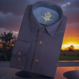 Eren Style Linen Pamuklu Keten Slim Fit 4 Mevsim Giyilebilen Tek Cepli Gömlek - Mor