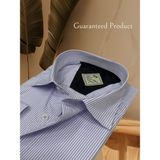 Eren Style Mevsimlik Pamuklu Uzun Kollu Erkek Gömlek (Regular Kalıp) - 2XL - Mavi