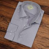 Eren Style Pamuklu Gri Uzun Kollu Erkek Gömlek (Slim Fit Kalıp) - 2XL