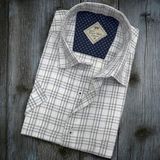 Eren Style Pamuklu Linen Kumaş Kısa Kollu Erkek Gömlek (Regular Kalıp) - 4XL - Beyaz