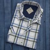 Eren Style Pamuklu Linen Kumaş Kısa Kollu Erkek Gömlek (Regular Kalıp) - 4XL - Yeşil
