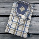 Eren Style Pamuklu Linen Kumaş Kısa Kollu Erkek Gömlek (Regular Kalıp) - Camel