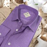 Eren Style Pamuklu Oxford Uzun Kollu Gömlek (Slim Fit) - Mor