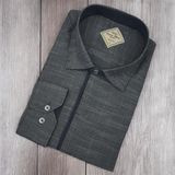Eren Style Pamuklu Uzun Kollu Oxford Erkek Gömlek (Regular Kalıp) - 2XL - Antrasit