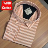 Eren Style Pamuklu Uzun Kollu Tek Cepli Gömlek (Regular Kalıp) - Turuncu - 2XL