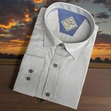 Eren Style Uzun Kol Linen Keten Slim Fit 4 Mevsim Giyilebilen Pamuklu Gömlek - Beyaz - 2XL
