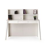 Erezoğulları 120x60x120 cm Ekru Çakıl Mdf Çekmeceli Kitaplıklı Çalışma Masası