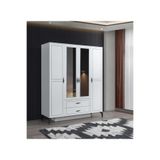 Erezoğulları Çizgi 4 Kapılı 2 Çekmeceli 160x55x200 CM Gardırop