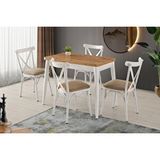 Erezoğulları Damla Bahar Mdf Mutfak Masa Sandalye Takımı 60x100 Ceviz