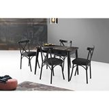 Erezoğulları Damla Bahar Mdf Mutfak Masa Sandalye Takımı 60x100cm Ceviz