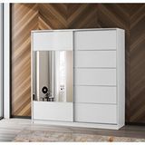 Erezoğulları Geniş Raf Askılı Aynalı Sürgülü 200x60x210 CM Gardrop