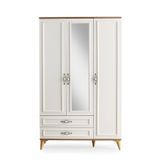 Erezoğulları Irmak 3 Kapılı 2 Çekmeceli 120x48x195 CM Gardrop