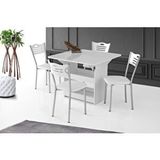 erezoğulları Izmir Katlanır Mutfak Masası Ve 4 Sandalye 80x90cm Beyaz