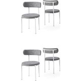 Erezoğulları Mobilya Alfa Metal Mutfak Sandalyesi 4 Lü Set - Beyaz