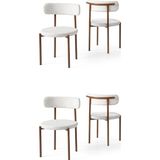 Erezoğulları Mobilya Alfa Metal Mutfak Sandalyesi 4 Lü Set - Ceviz