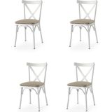 Erezoğulları Mobilya Bahar Mutfak Bahçe Cafe Sandalyesi 4 Li Set - Acı Kahverengi - 40
