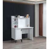 Erezoğulları Mobilya Çizgi Yarım Kitaplıklı Çalışma Masası 110 x 137 x 60 cm - 70 x 37 x 180 cm - Beyaz
