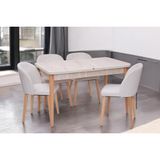 Erezoğulları Mobilya Göksu Traverten Boyalı Mdf Mutfak Masa Takımı 80 x 130 - 80x130