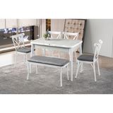 Erezoğulları Mobilya Ikon Banklı Mdf Mutfak Masa Sandalye Takımı 70X110 - Beyaz