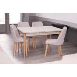 Erezoğulları Mobilya Milano Traverten Boyalı Mdf Mutfak Masa Takımı 80 x 130 - 80x130