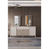 Erezoğulları Mobilya Petra Çekmeceli Dolaplı Aynasız Büfe Konsol 180X48X78CM - 180x 47x78 - Krem