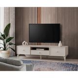 Erezoğulları Mobilya Petra Çekmeceli Tv Sehpası 180X48X45 - Traverten - 180 cm