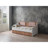 Erezoğulları Mobilya Trend Yavrulu Çekmeceli Karyola Genç Odası Koltuk 90x190 - Beyaz - Ceviz - 90 x 190 cm