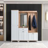 Erezoğulları Mobilya Venüs Aynalı Dolaplı Ayakkabılık Portmanto 165X37X200
