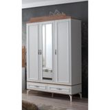 Erezoğulları Modern Trend 3 Kapılı 2 Çekmeceli 130x55x212 CM Gardırop