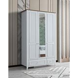 Erezoğulları Yalı Modern 3 Kapaklı Aynalı Elbise Dolabı 125*60*211 Beyaz