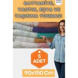 erfa plastik ambalaj 1984'den beri 90x140 Cm 5 Adet 1.Kalite Naylon Torba Büyük Boy Kalın Yorgan Yastık Battaniye Poşeti Eşya Koymalık