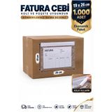 erfa plastik ambalaj 1984'den beri Kargo Fatura Cebi 19x26 Cm 1.000 Adet Kargo Evrak Poşeti Şeffaf Yapışkanlı Su Geçirmez, Dayanıklı