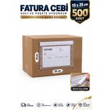 erfa plastik ambalaj 1984'den beri Kargo Fatura Cebi 19x26 Cm 500 Adet Kargo Evrak Poşeti Şeffaf Yapışkanlı Su Geçirmez, Dayanıklı