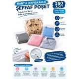 Erfa Plastik Ambalaj 23X30+5 Şeffaf Jelatin Bantlı Poşet 250 Adet | Çeyiz Poşeti Yapışkanlı Ambalaj Paketleme Torbası